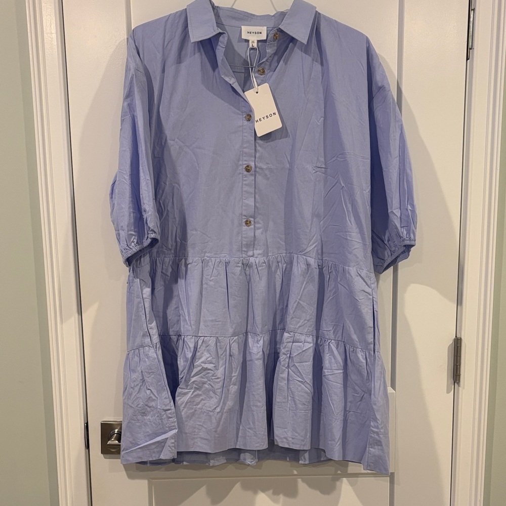 Heyson Short Sleeve Dress Large NWT